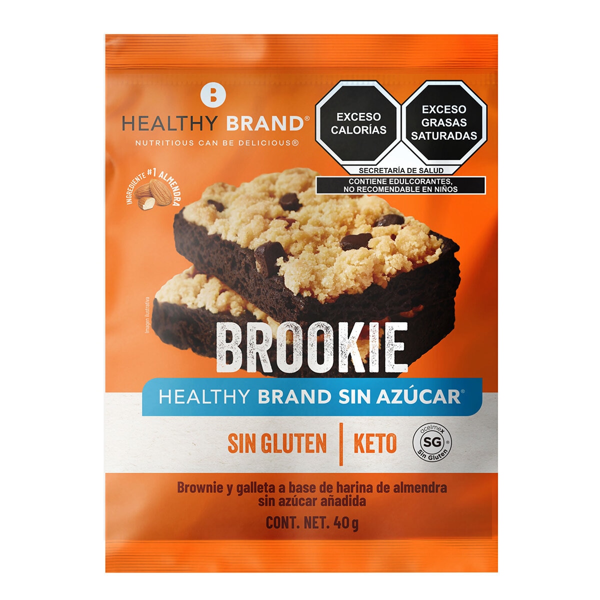 Healthy Brand Brookies 10 pzas de 40 g Healthy Brand Brookies 10 pzas de 40 g