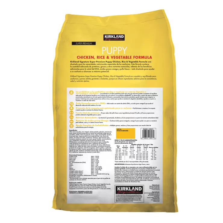 Kirkland Signature Alimento para Cachorro con Pollo y Arroz 9.07kg Kirkland Signature Alimento para Cachorro con Pollo y Arroz 9.07kg