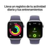 Apple Watch Series 11 (GPS + Celular) 42mm Aluminio Plata + Correa Deportiva Morado Niebla + Talla S/M Apple Watch Series 11 (GPS + Celular) 42mm Aluminio Plata + Correa Deportiva Morado Niebla + Talla S/M