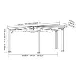 Shandong, Pérgola Semicircular Iris de 3m x 6.1m