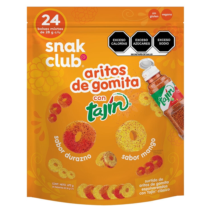 Snak Club Aritos de Gomita con Tajín 672g