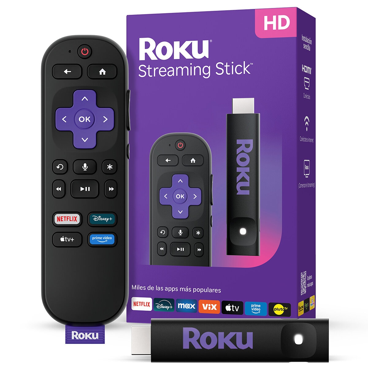 Roku Paquete de 2 Reproductores de Streaming Stick HD Roku Paquete de 2 Reproductores de Streaming Stick HD