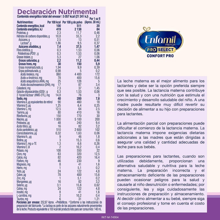 Enfamil Premium Confort Fórmula Láctea 2 pzas de 1.1 Kg Enfamil Premium Confort Fórmula Láctea 2 pzas de 1.1 Kg