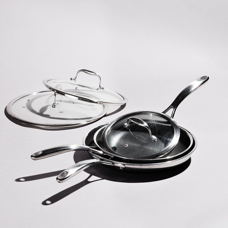 Hexclad, Batería de Cocina de 7 Piezas Con Comal Hexclad, Batería de Cocina de 7 Piezas Con Comal