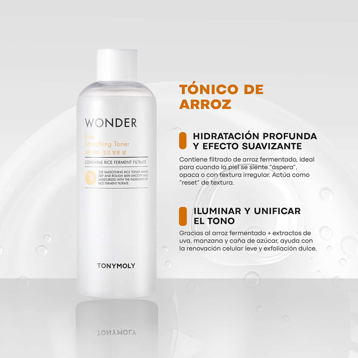 Tony Moly Wonder Rice Toner Facial 2 pzas de 500 ml Tony Moly Wonder Rice Toner Facial 2 pzas de 500 ml