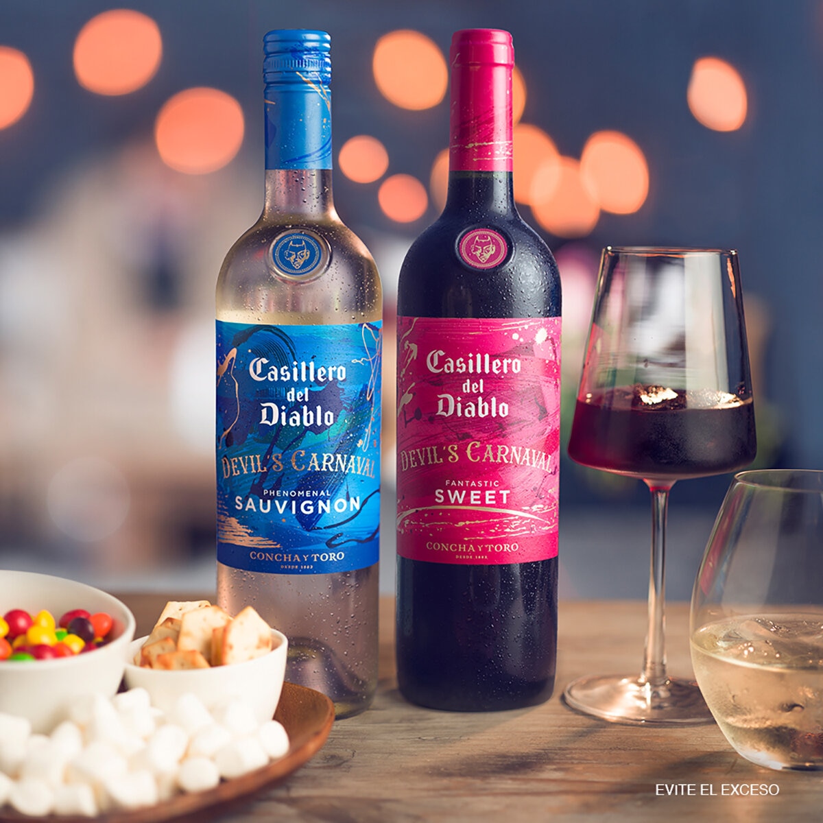 Vinos Tinto y Blanco Casillero del Diablo Devil's Carnaval 4/750 ml