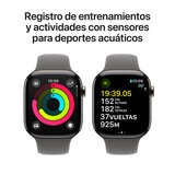 Apple Watch S10 (GPS + Cellular) Caja de Titanio Natural 46mm con Correa Deportiva Gris Piedra M/L