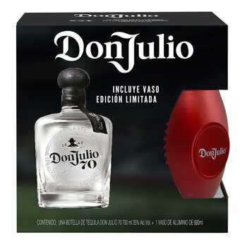 Tequila Don Julio 70 Cristalino 700ml + Vaso de Edición Limitada