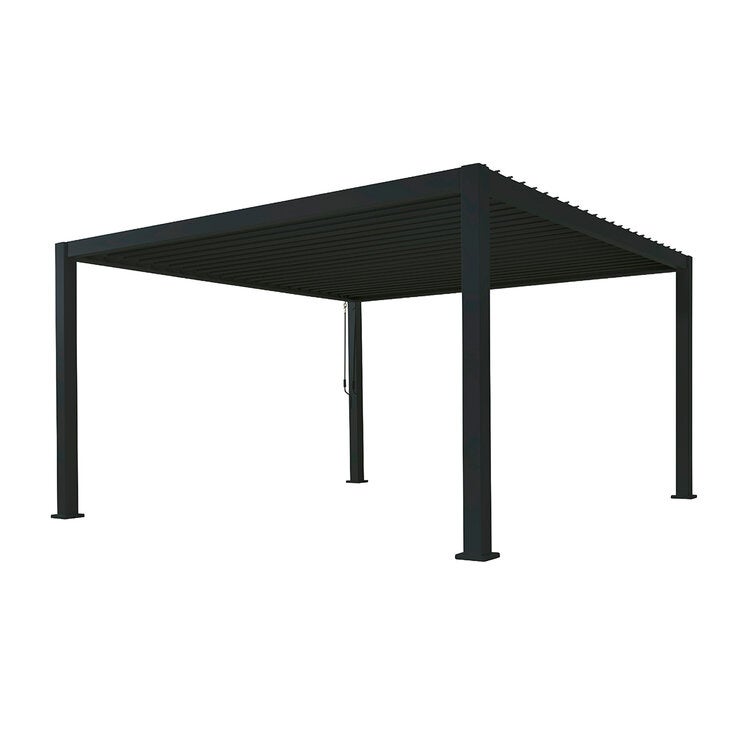 Zhengte, Pérgola de Aluminio de 3m x 6m, Color Gris Zhengte, Pérgola de Aluminio de 3m x 6m, Color Gris