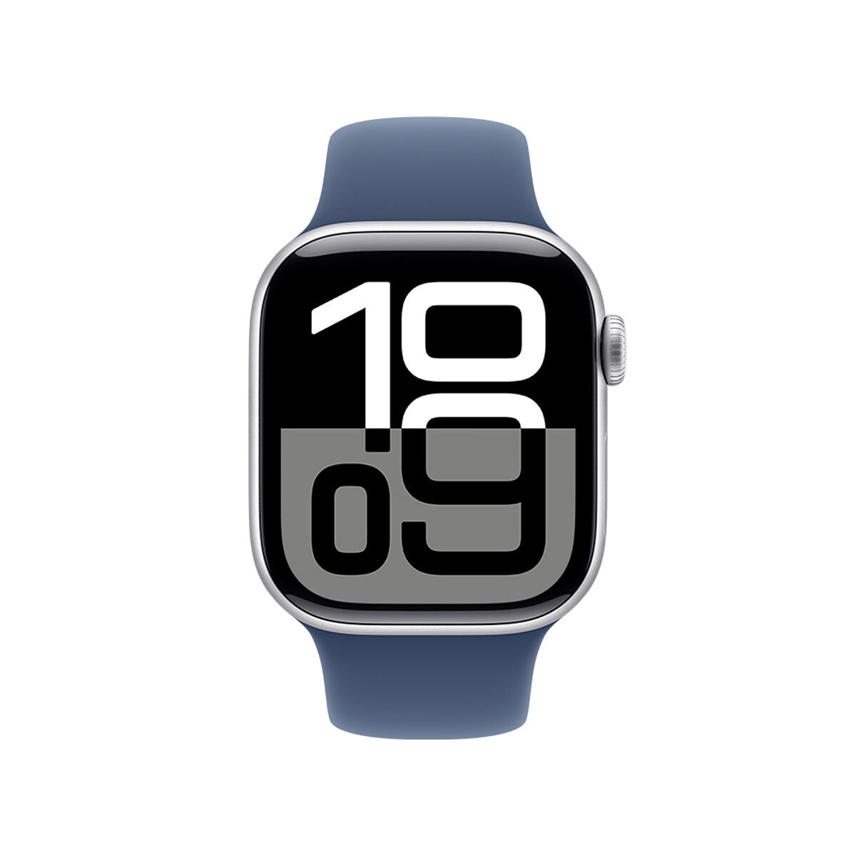 Apple Watch S10 (GPS) Caja de aluminio plata 42mm con correa deportiva azul denim