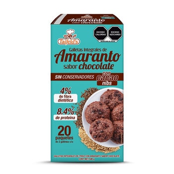 Taifelds Galletas Integrales de Amaranto Sabor Chocolate 508 g
