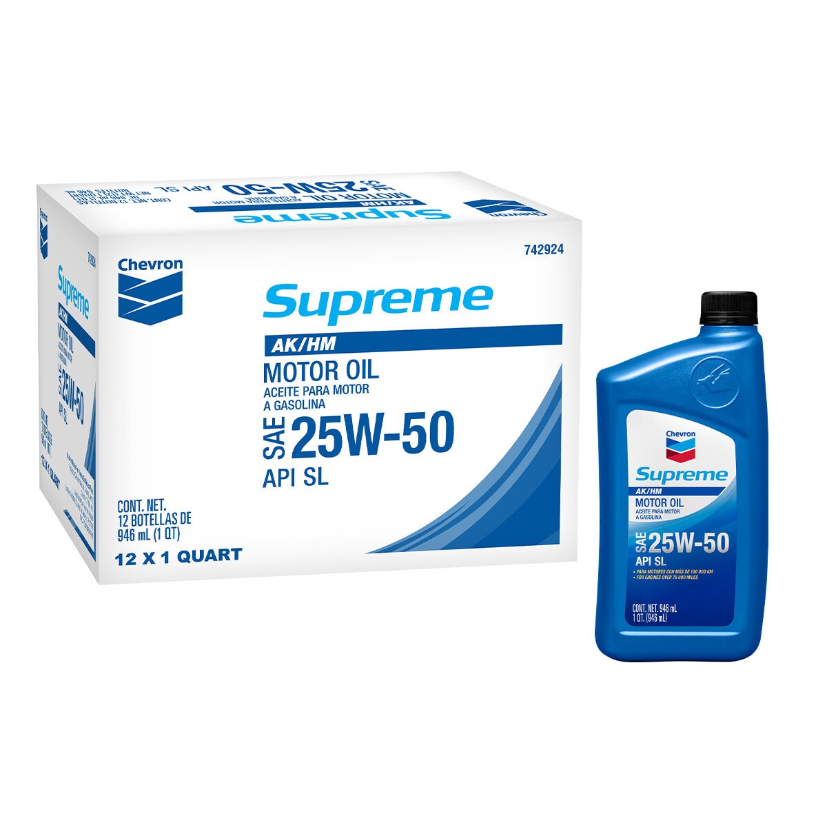 Chevron Aceite Alto Kilometraje 25w50 12/946ml Chevron Aceite Alto Kilometraje 25w50 12/946ml