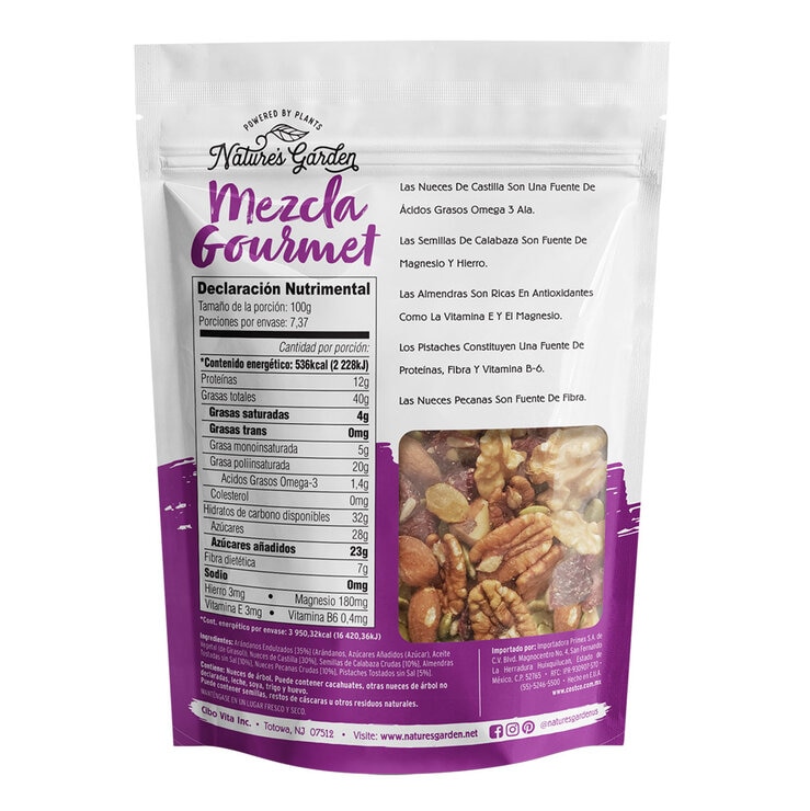 Nature's Garden Mezcla Gourmet de Nueces y Arándanos 737 g Nature's Garden Mezcla Gourmet de Nueces y Arándanos 737 g