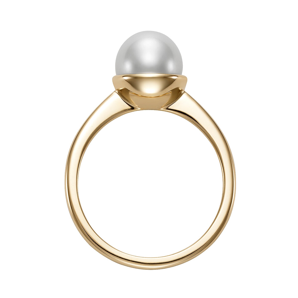 Anillo de Perla Cultivada, Oro Amarillo de 14K Anillo de Perla Cultivada, Oro Amarillo de 14K