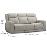 Simon Li Furniture, Sofá Reclinable de Piel con Sistema Eléctrico Simon Li Furniture, Sofá Reclinable de Piel con Sistema Eléctrico