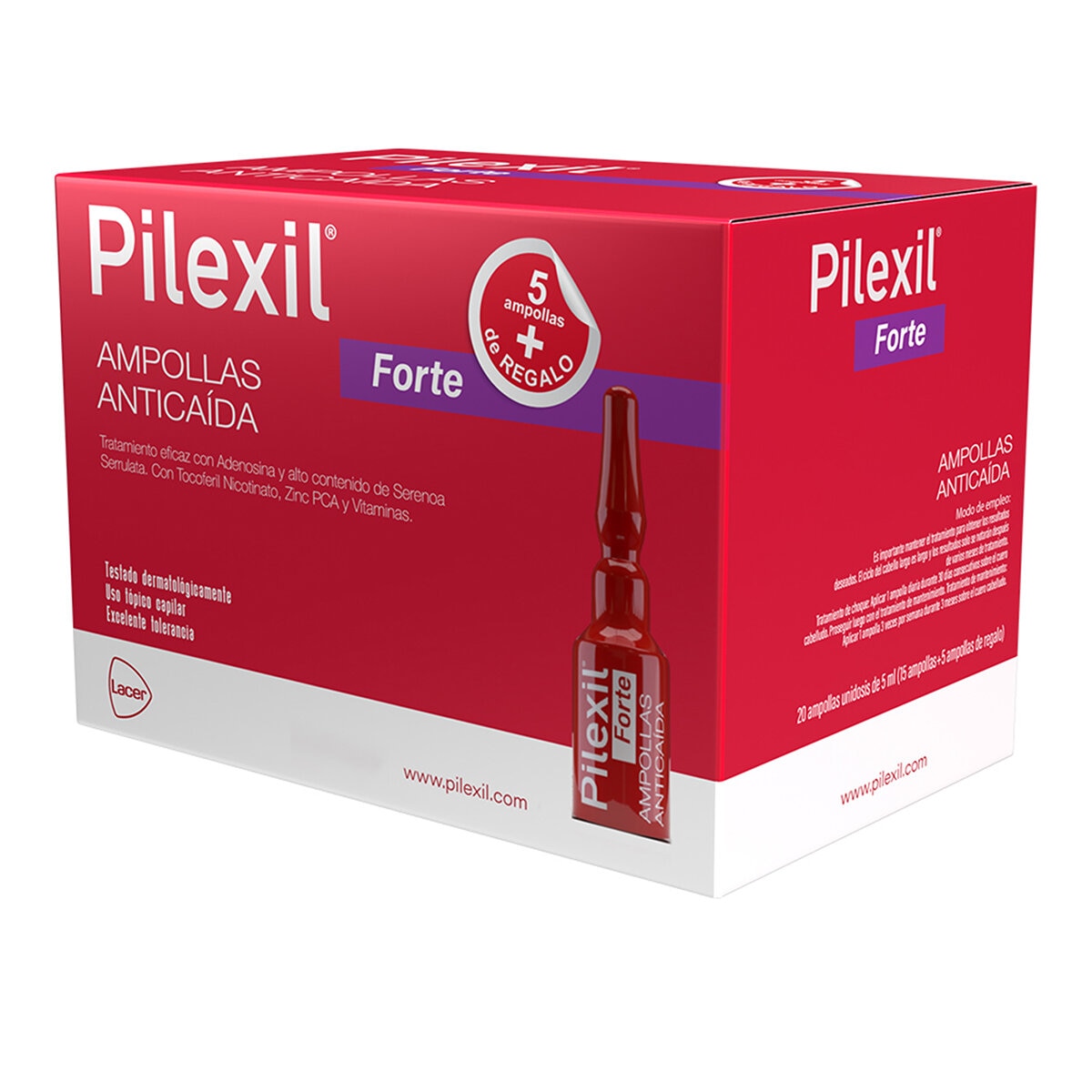 Pilexil Forte Ampollas Anticaída +5 Gratis