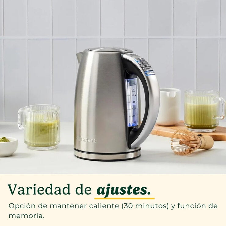 Cuisinart, Tetera programable eléctrica inalámbrica, 1.7 L Cuisinart, Tetera programable eléctrica inalámbrica, 1.7 L