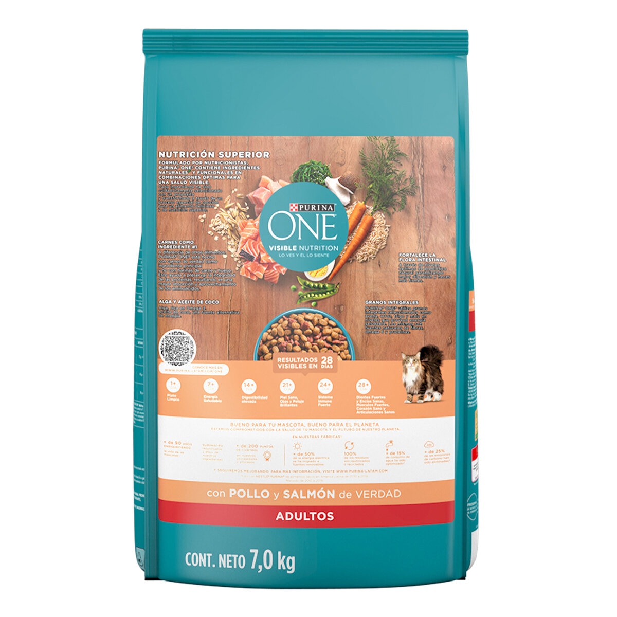 Purina One Alimento para Gato con Pollo y Salmón 7 Kg