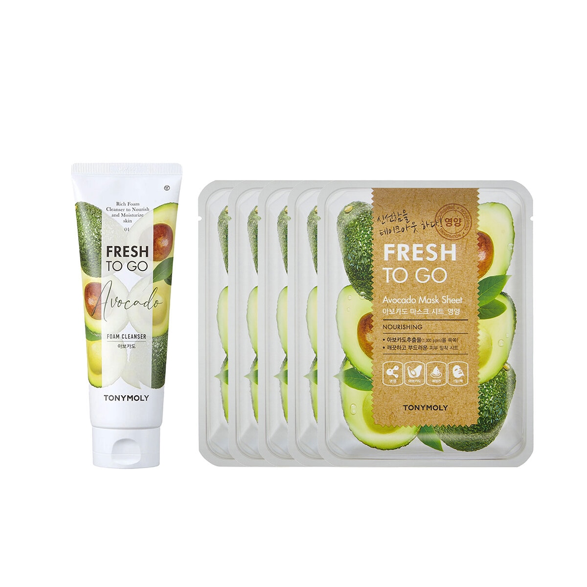 Tony Moly Fresh To Go Avocado Cleanser y Mascarilla 2 pzas Tony Moly Fresh To Go Avocado Cleanser y Mascarilla 2 pzas