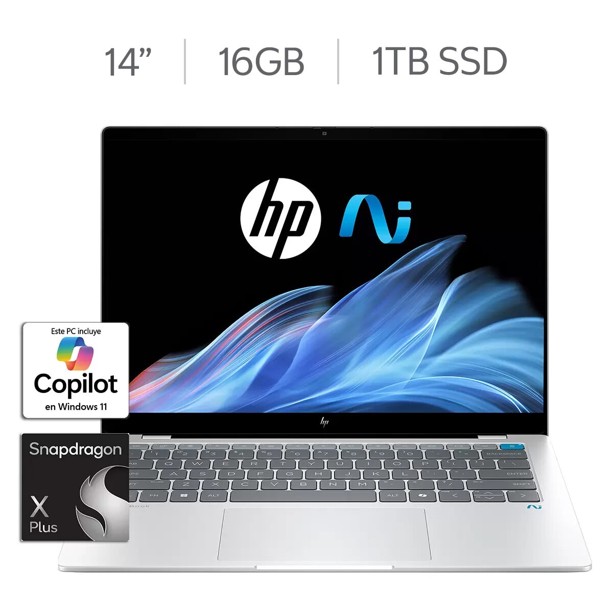 HP 14-fe1001la Laptop 14" 2.2K IPS Snapdragon X Plus 16GB 1TB SSD HP 14-fe1001la Laptop 14" 2.2K IPS Snapdragon X Plus 16GB 1TB SSD