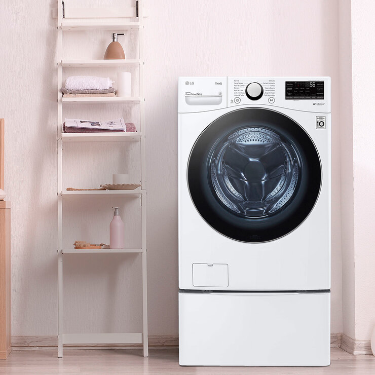 LG Lavadora 22Kg con pedestal carga frontal LG Lavadora 22Kg con pedestal carga frontal