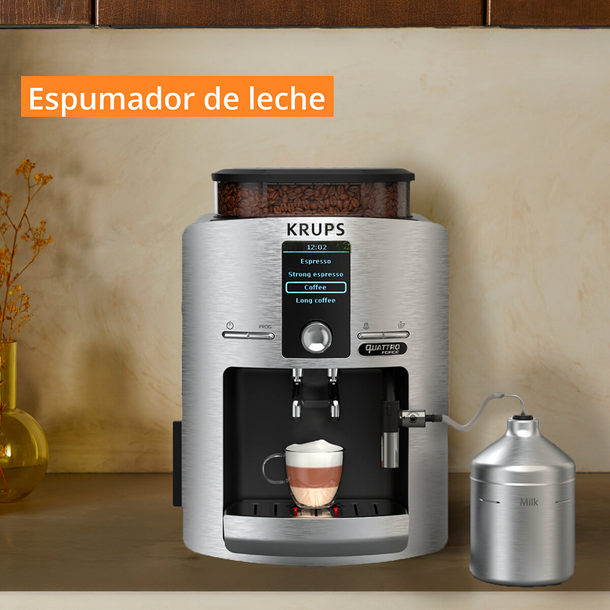 Krups Cafetera Automática Silver incluye kit de mantenimiento Krups Cafetera Automática Silver incluye kit de mantenimiento