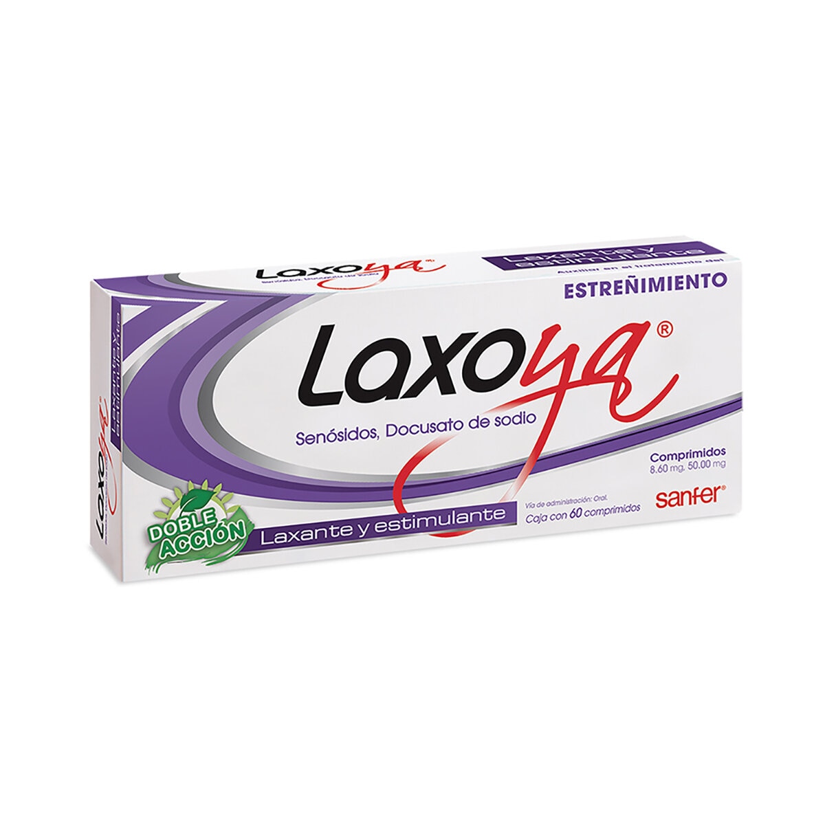 Laxoya Senosidos Docusato de Sodio 8.6mg/50mg 60 Comprimidos