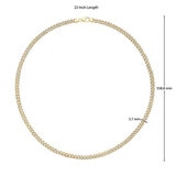 Cadena de 55.88cm, Oro Amarillo de 14k