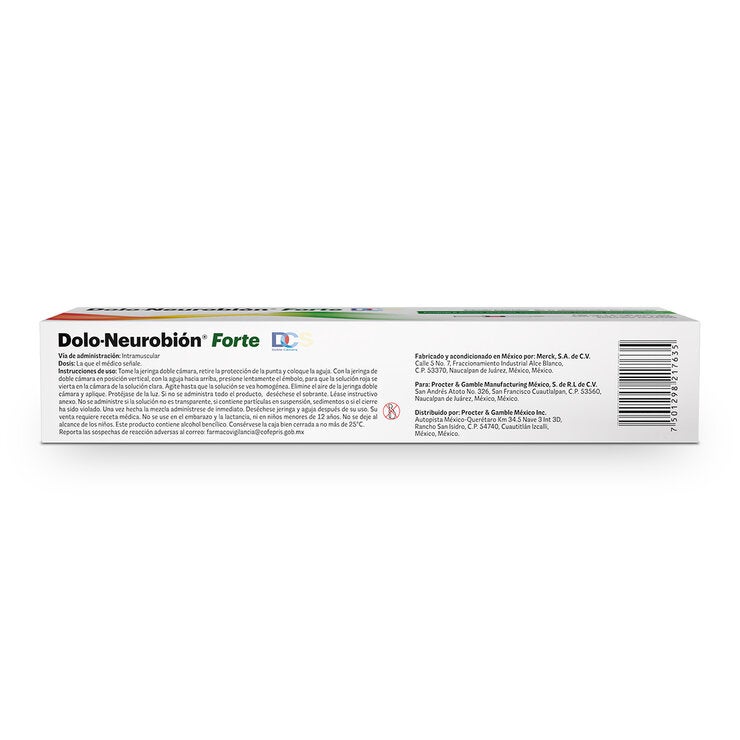 Dolo-Neurobión Forte DC Inyectable con jeringa prellenada, 3ml Dolo-Neurobión Forte DC Inyectable con jeringa prellenada, 3ml