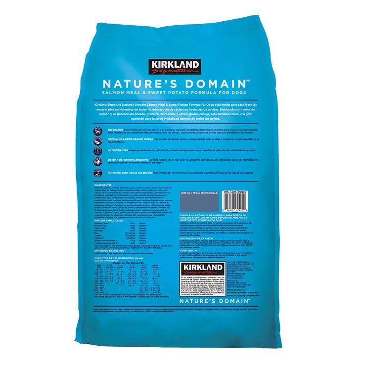 Kirkland Signature Nature's Domain Alimento para Perro con Salmón y Camote 15.87kg Kirkland Signature Nature's Domain Alimento para Perro con Salmón y Camote 15.87kg