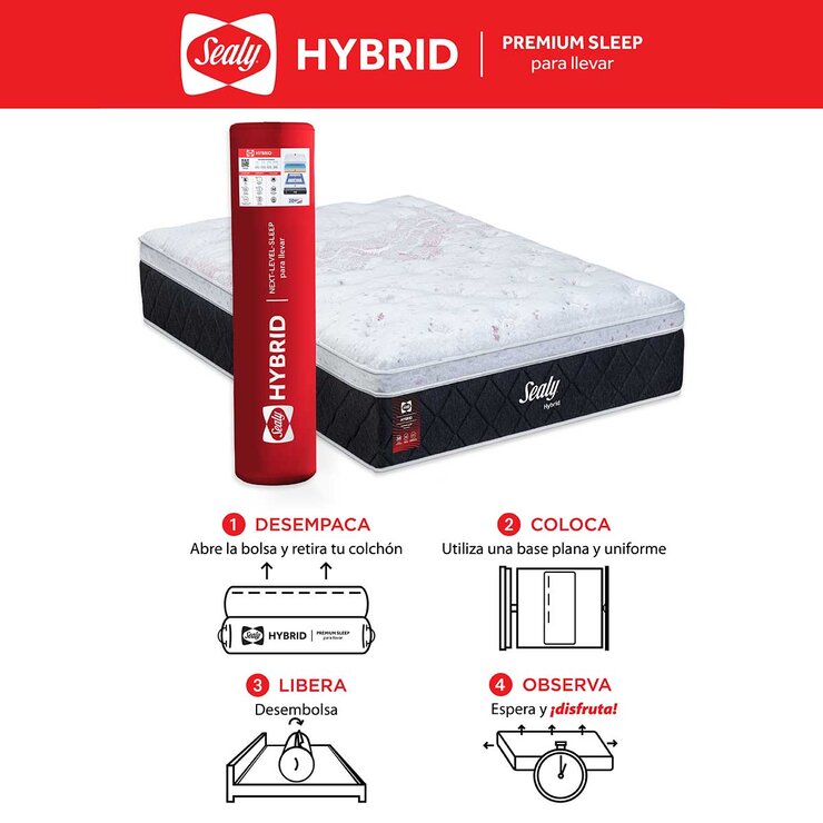 Sealy, Hybrid, Colchón King Size Sealy, Hybrid, Colchón King Size