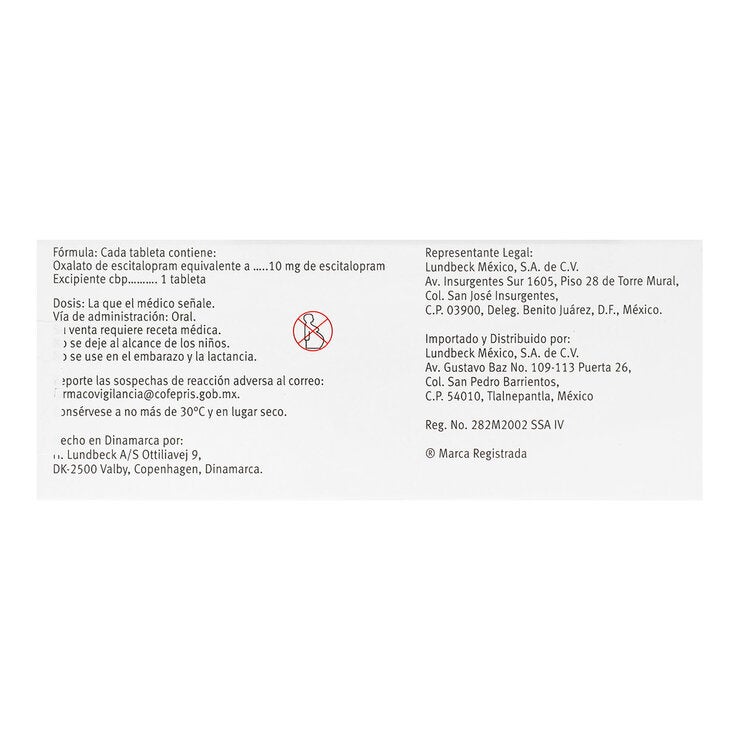 Lexapro 10 MG 28 Tabletas Lexapro 10 MG 28 Tabletas