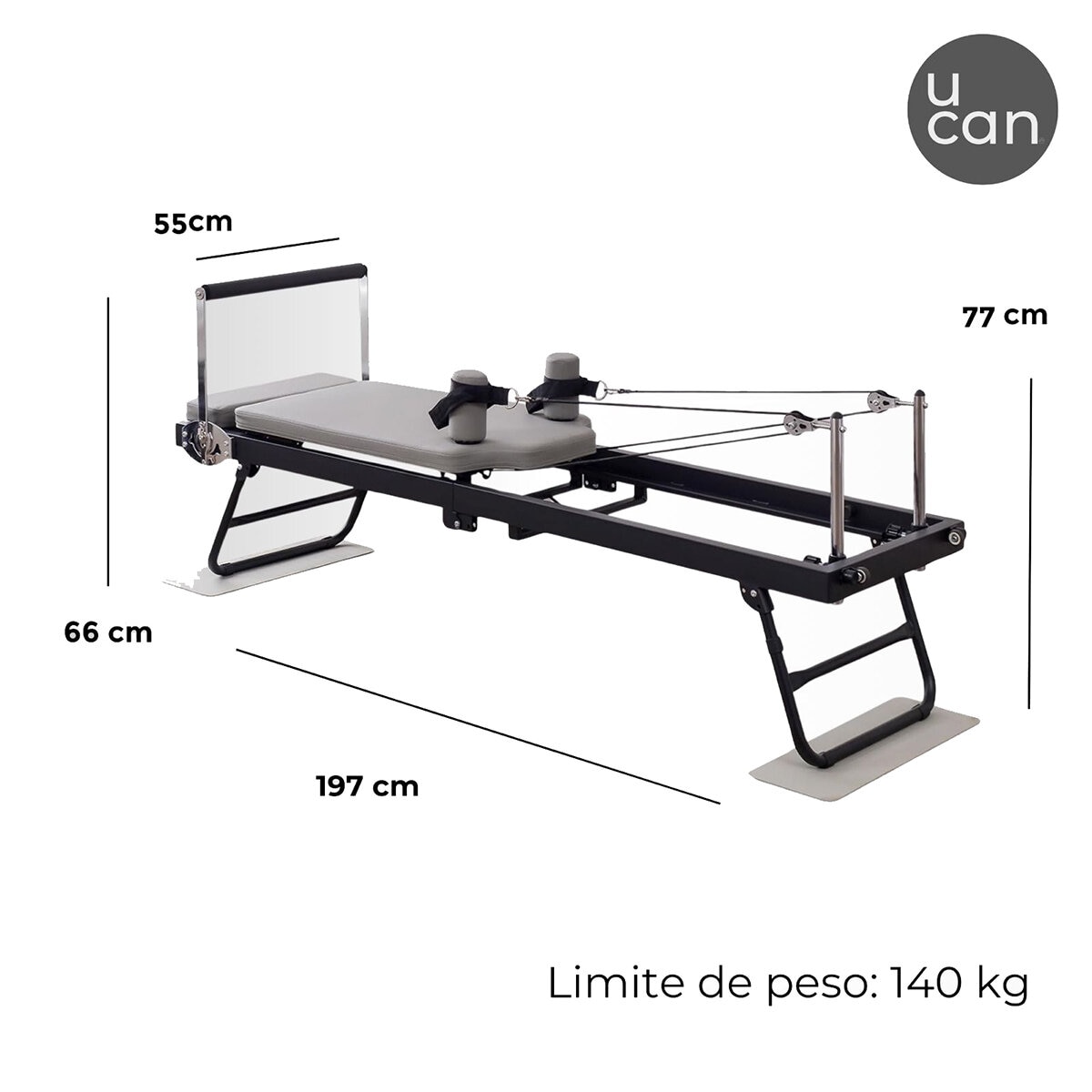 UCan Cama de Pilates Reformer Plegable