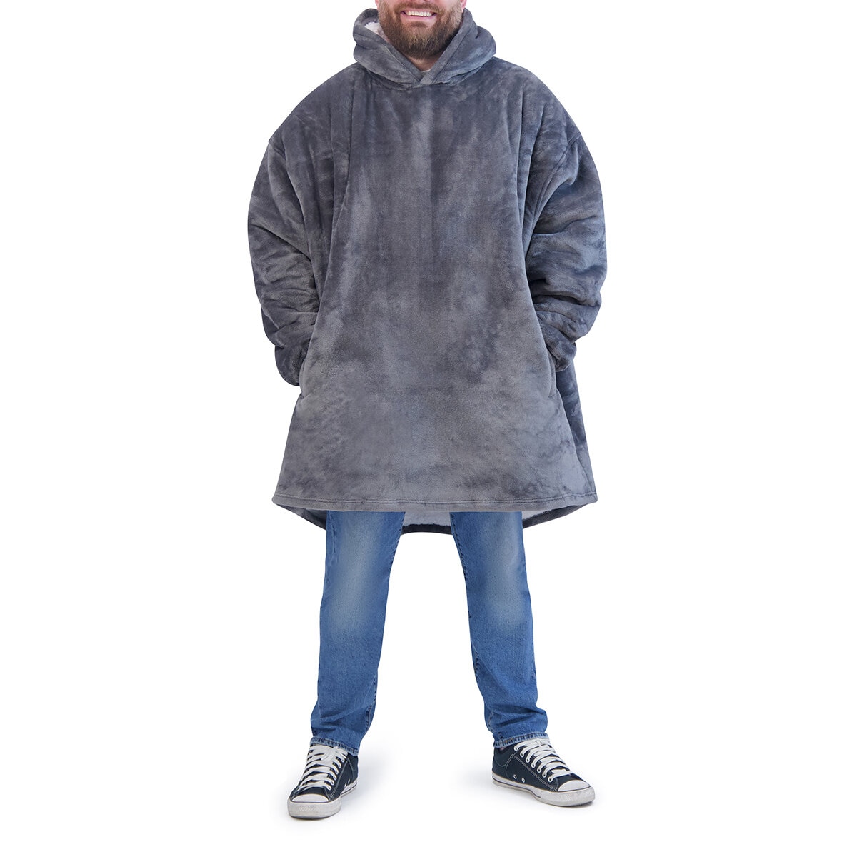 The Wayy Big Hoodie Sudadera Unisex gris Costco Mexico