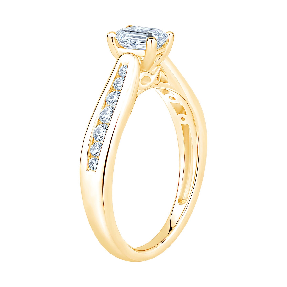 Anillo de Compromiso, 0.75ctw Diamantes, Oro Amarillo de 14K