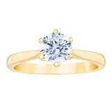 Anillo, 1.00ctw Diamante Solitario, Oro Amarillo 14K