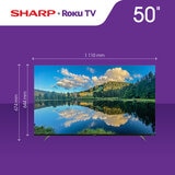 Sharp Pantalla 50" 4K UHD Roku TV