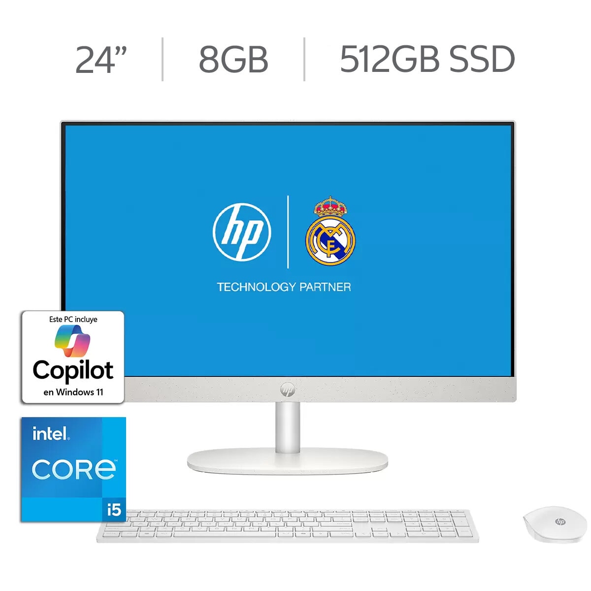 HP All-In-One 24-cr0350la Desktop 24" Full HD Intel Core i5 8GB 512GB SSD + 12 Meses M365 Personal HP All-In-One 24-cr0350la Desktop 24" Full HD Intel Core i5 8GB 512GB SSD + 12 Meses M365 Personal
