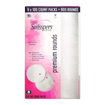 Swisspers Almohadillas de Algodón Desmaquillantes 9/100 pzas Swisspers Almohadillas de Algodón Desmaquillantes 9/100 pzas