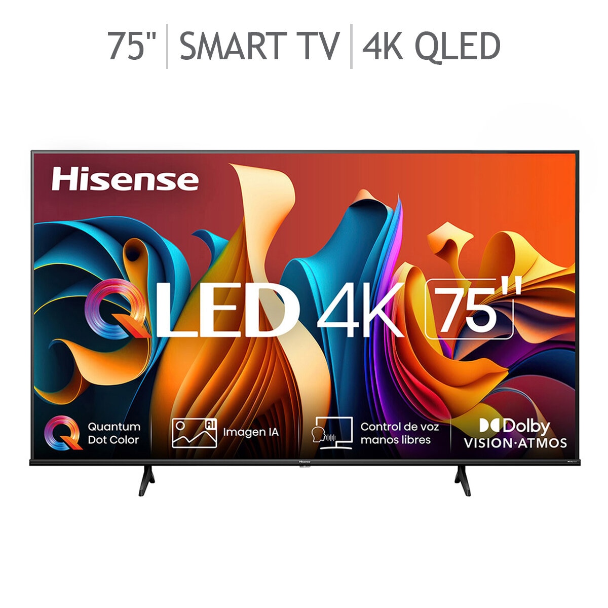 Hisense Pantalla 75" QLED 4K GOOGLE TV