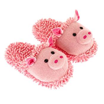 Cozy Home, Pantufla para Dama Fuzzy Puerco