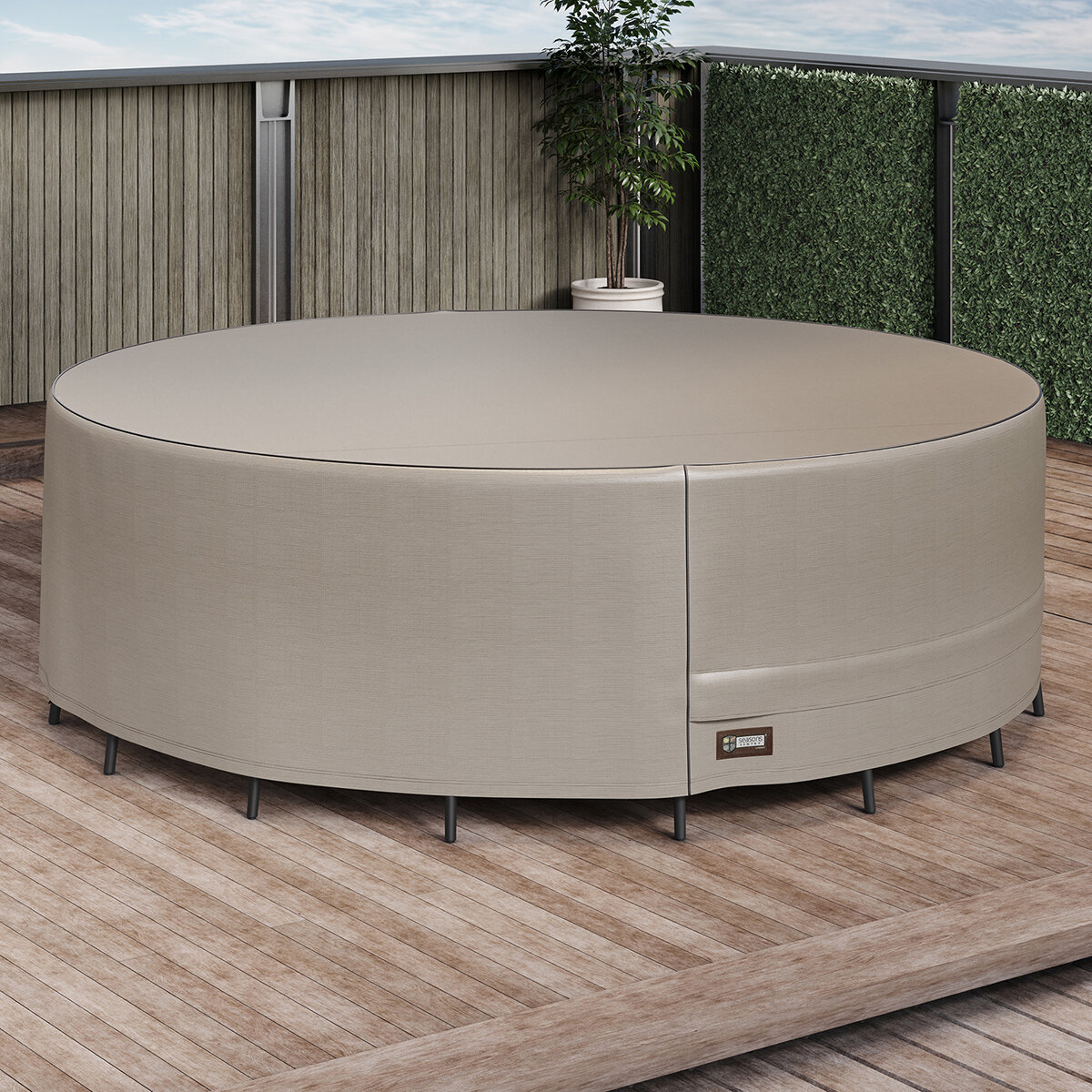 Seasons Sentry, Funda Grande para Set de Jardín con Mesa Redonda Seasons Sentry, Funda Grande para Set de Jardín con Mesa Redonda