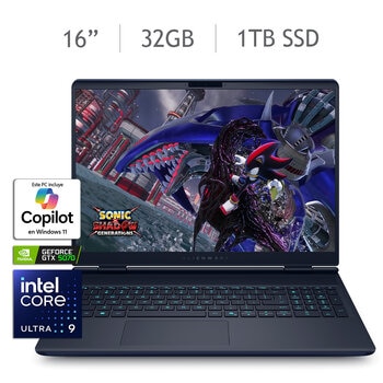 dell alienware gaming nb laptop 16" wqxga intel core ultra 9 32gb 1tb ssd