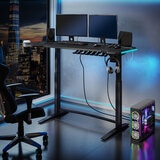 Tresanti, Escritorio con Luces LED de Altura Ajustable para Juegos Tresanti, Escritorio con Luces LED de Altura Ajustable para Juegos