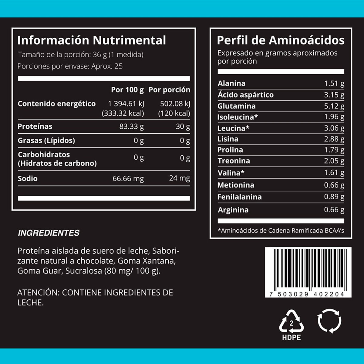 Stamino Labs Proteína Zero Carbs Sabor Chocolate 908 g