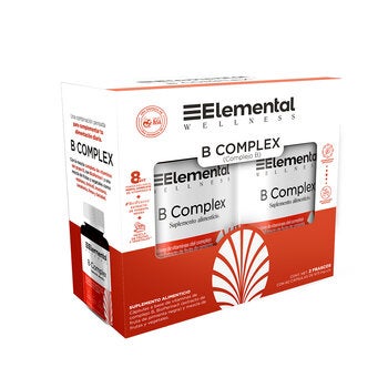 Elemental B Complex 2 Frascos de 60 Cápsulas c/u Elemental B Complex 2 Frascos de 60 Cápsulas c/u