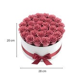 Materia Verde, Arreglo Decorativo de 24 Rosas Naturales Preservadas, Duración +1 año Materia Verde, Arreglo Decorativo de 24 Rosas Naturales Preservadas, Duración +1 año