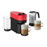 Nespresso Cafetera Vertuo Pop con Aeroccino 4, compatible con cápsulas Vertuo