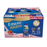 Ensure Advance Suplemento Alimenticio Sabor Fresa 16 pzas de 237 ml Ensure Advance Suplemento Alimenticio Sabor Fresa 16 pzas de 237 ml