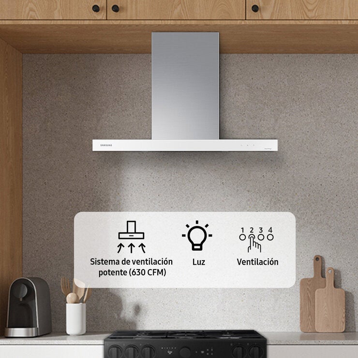 Samsung Campana Bespoke de Pared 90 cm Blanco Samsung Campana Bespoke de Pared 90 cm Blanco